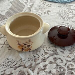 Floral Ceramic Pot with Lid
